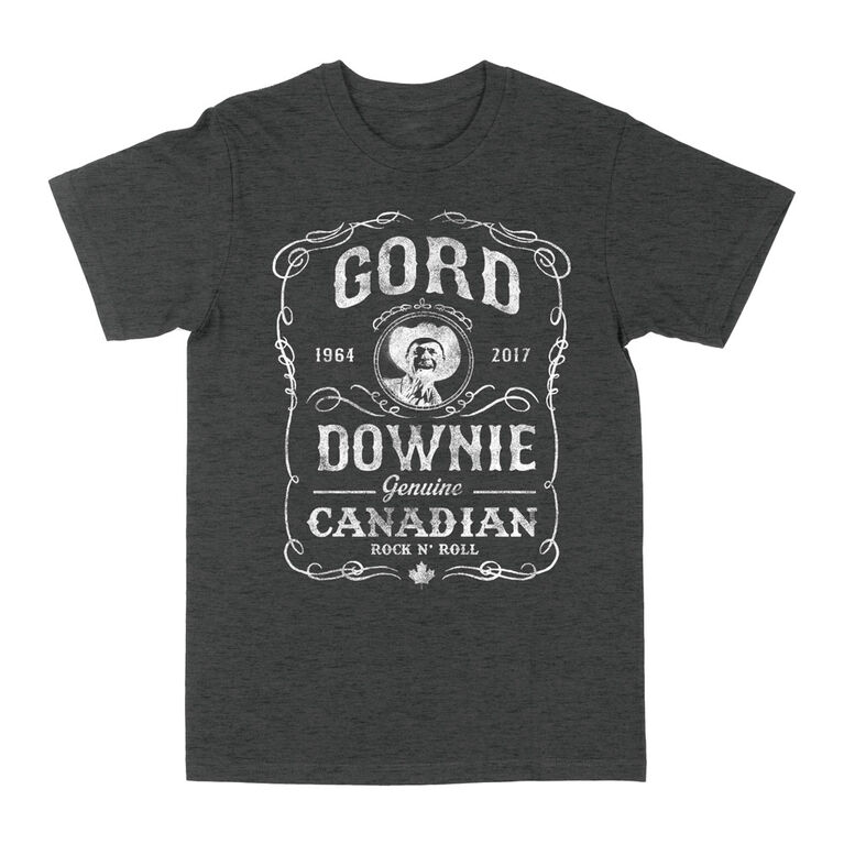 Gord Downie- Genuine Canadian- Black Tshirt-Small