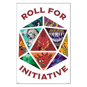 24X36 Poster-Dungeons & Dragons -Roll For Initiative