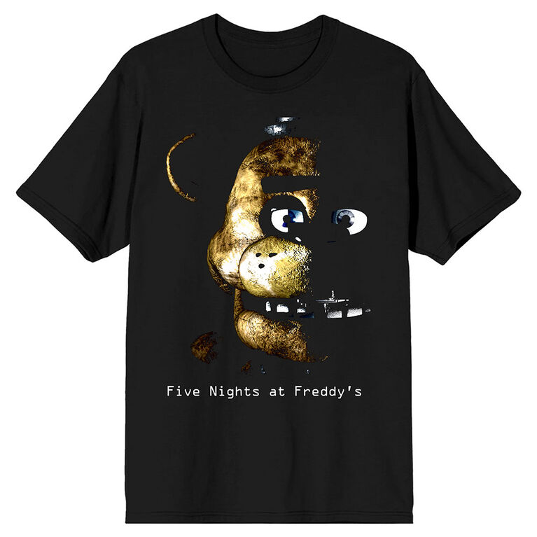 Five Nights at Freddy's Fazbear Face Black T-Shirt