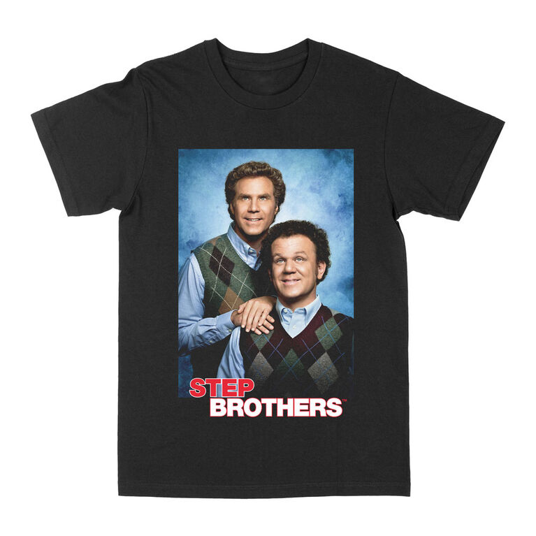 Step  Brothers- Portrait Black Tshirt