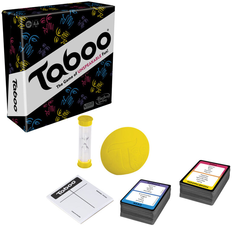 Jeu Taboo classique, jeu de mots à deviner, jeu de groupe pour ados et adultes, jeu de société pour 4 joueurs et plus - Édition anglaise