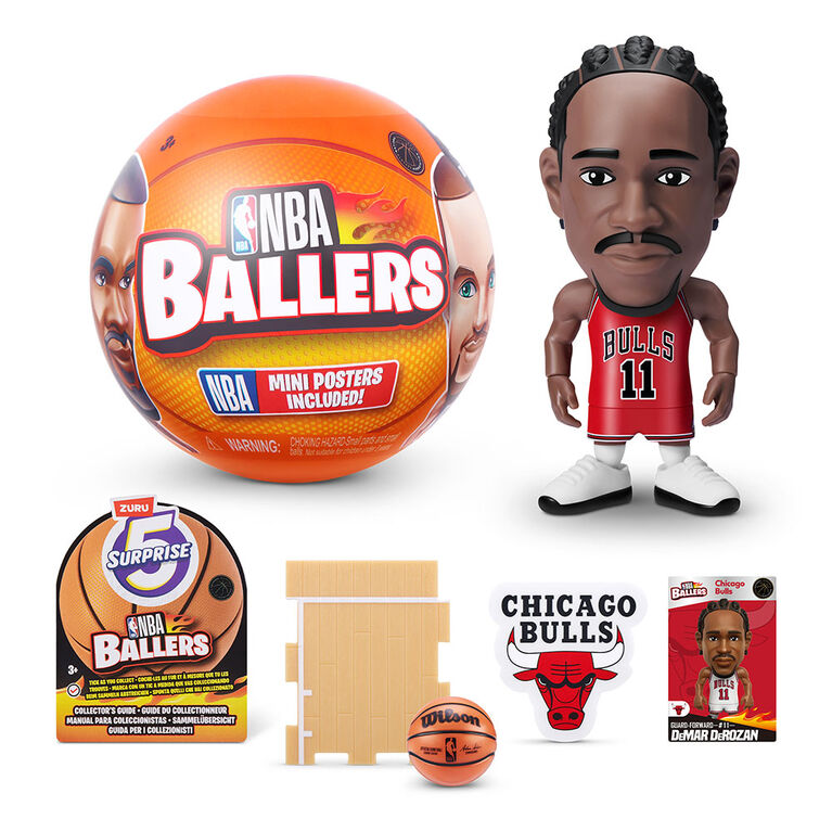 5 Surprise NBA Ballers - 1 par commande, la couleur peut varier (Chacun vendu séparément, sélectionné au hasard)