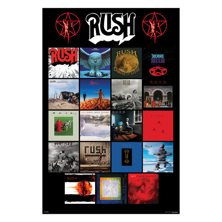 24X36 Affiche-Rush-Couvertures d'albums