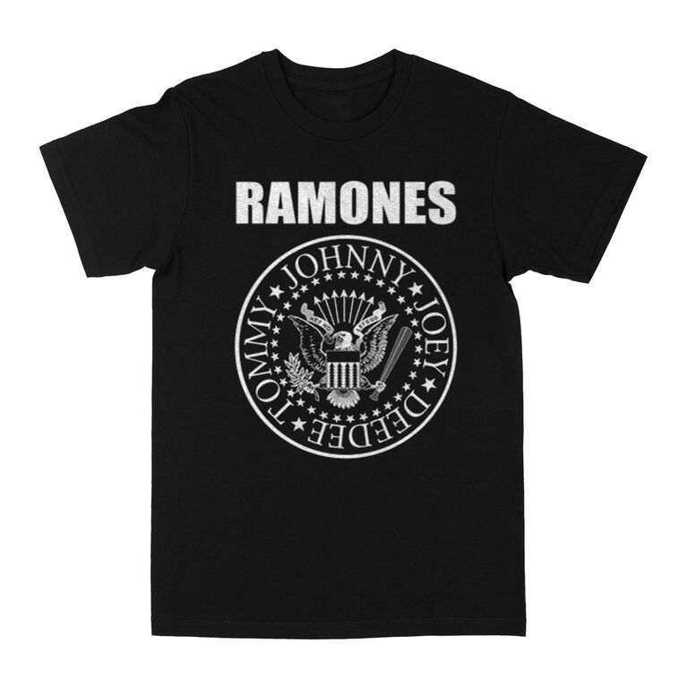 Ramones -White Seal- Black Tshirt-X Large