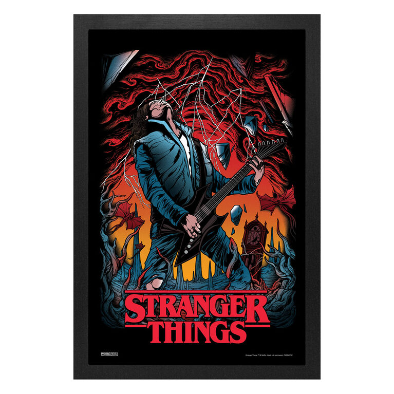 11X17 Tirage encadré-Stranger Things-Guitar Hero