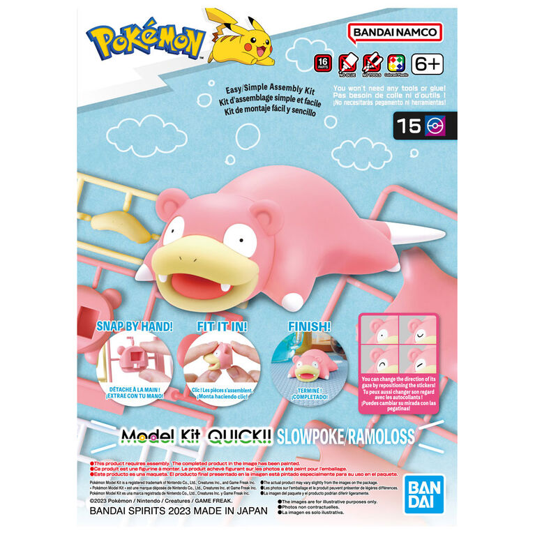 Pokemon Model Kit QUICK!! 15 SLOWPOKE