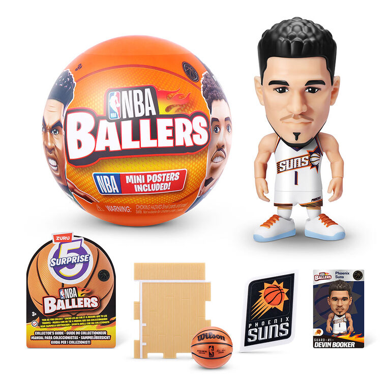 5 Surprise NBA Ballers - 1 par commande, la couleur peut varier (Chacun vendu séparément, sélectionné au hasard)