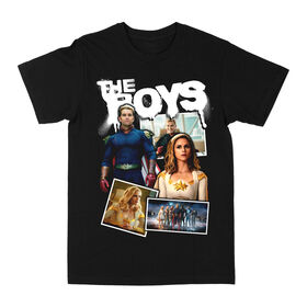 The Boys- Picture Collage Black Tshirt- X Large