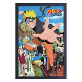 11X17 Framed Print-Naruto-Leaping